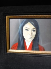 PAIR (2) CARLO WAHLBECK OIL PAINTINGS SURREAL SYMBOLIST BOY AND WOMAN PORTRAITS