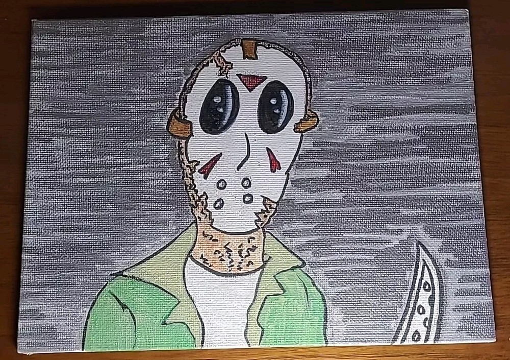 Original Painting Jason Vorhees Horror Mask 80’s Friday 13th Slasher Handmade