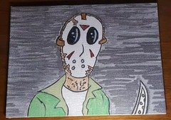 Original Painting Jason Vorhees Horror Mask 80’s Friday 13th Slasher Handmade
