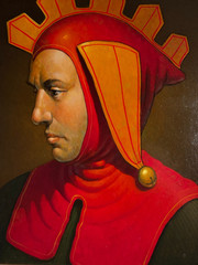 William Bill Sala Surrealsit Artist Painting Of Jester Framed