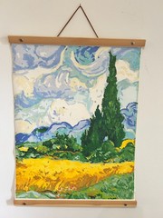 Van Gogh Acrylic Painting on canvas – 16″ x 20″ – Wood & leather frame