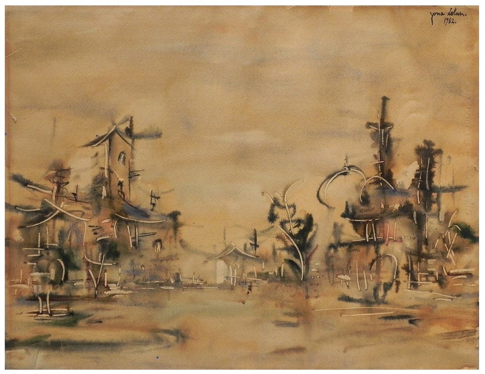 Yona Lotan: View in Paris 1962 / Israeli Jewish French American School of Paris