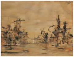 Yona Lotan: View in Paris 1962 / Israeli Jewish French American School of Paris