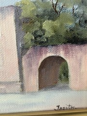 Louise Kelley Trenton Original Oil Painting The Alamo San Antonio Texas Vintage