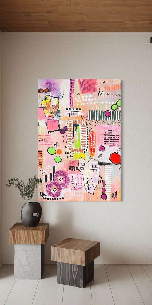 Original Abstract Hand Painted Artwork – Unique, Handmade Paintings 100x70cm