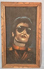 Vintage Michael Jackson Black Velvet Painting, Mid Century Modern MCM