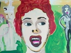 The Red Headed Lady by William Mayer New York Surreal impressionist portrait
