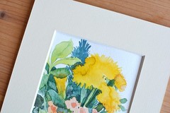 Original Watercolor Painting Floral Painting Meadow Flowers Art 7″x5″ Floral