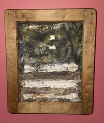 Vtg. 1979 DANIEL BUCKLER “Fortress” Mid Century Abstract Expressionist Painting