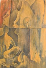 Dalia M (Mexicain , 20th Century) Fantastic Rare Surrealism Oil Painting