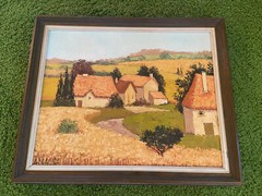 OIL CANVAS LANDSCAPE PAINTING BY AFRICAN FRENCH „GREGOIRE JOHANNES BOONZAIER“