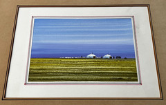 Original Landscape Mongolian/Tibetan Scenes Watercolor Painting on Paper. Signed