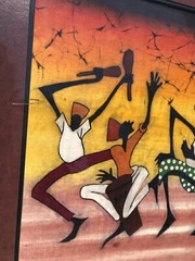Stunning Original The Sindimba African Dance Painting 27”X 32 1/2” RARE