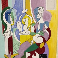 1931 Cubist Figurative Masterpiece „The Sculptor“ by Pablo Picasso Render