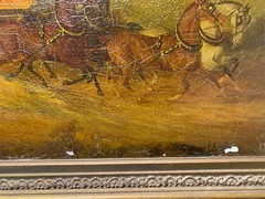 Charles Cooper Henderson 1803-1877 Royal Mail Coach London Brighton Oil Painting