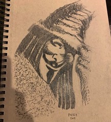 V For Vendetta Original Drawing – Vertigo DC Comics Alan Moore David Lloyd