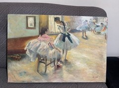 EDGAR DEGAS OIL PAINTING SIGNED