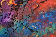 Jackson Pollock style￼ Profession￼al Painting 81” X 62”(6ft 9in)Abstract Modern