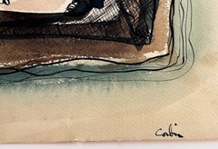 Joan Corbin Watercolor Painting 4 Women (LGBTQ Poet & Artist ONE Magazine)