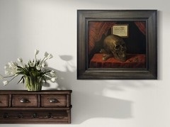 17th C. French School Vanitas Skull Memento Mori Old Master Oil Ex-Christie’s