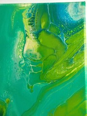 Original Abstract Acrylic Painting Stretched Canvas 9″x12″x0.6″ Wall Art Decor