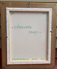 Underwater Dream Original Abstract Acrylic Painting by Serg Graff | COA, Framed