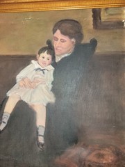 After Cecilia Beaux Mother And Child Oil Painting Signed Patricia Morone Framed