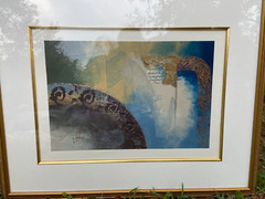 Kamy Deljou Abstract Textured Painting Symphony Musical Notes No frame Signed