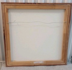 Barbara Breese Winbigler OOAK Wall Painting 25×25 Beach House Modern Framed Art