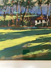 STEPHEN BURR IMPRESSIONIST MAUI SCENE ORIGINAL PASTEL PAINTING KOA FRAME 30”x37”