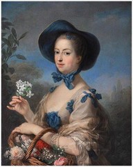 Art Giclee Painting François Hubert : Madame de Pompadour en belle jardinière