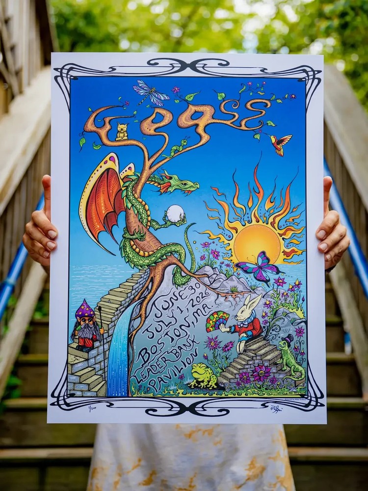 Goose Poster Boston MA 2026 Concert Leader Bank Pavilion Music Band Wall Art