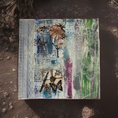 Original Abstract Painting 12 X 12 Canvas Acrylic Titled A Touch Of Whimsy