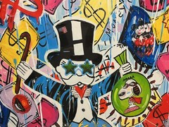 LARGE MONOPOLY POP ART LIMITED EDITION PAINTING MERCEDES LAGUNAS GICLEE(NEW)