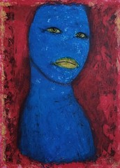 Portrait – Abstract Modern Art – Oil Chalk A4 Paper – Modern Art