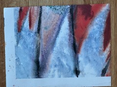 ALICE GUZMAN ORIGINAL WATERCOLOR PAINTING 7″ X 9″ NEW MEXICO ARTIST 1980’S