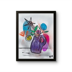 Original Signed Mixed Media Art Flowers in a Vase Serie 11×14 Home Decor
