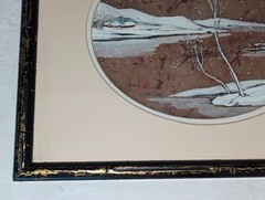 Vtg Japanese Painting Marked Z Sui 85 N.Y. w Signature Woman Child Girl in Boat