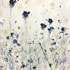Beautiful JODI MAAS Original Oil Painting „Purple Flower Field“ Hand Signed COA