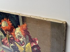 Famous Clown Painting By Veres Mid Century Portrait Circus MARGO CLARK VINTAGE