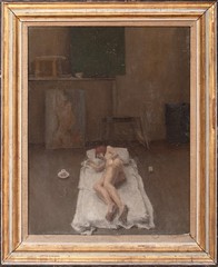 1968 English Portrait Of A Nude Sleeping by EDMUND FAIRFAX-LUCY (1945-2020)