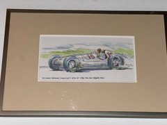 Don Getz Original Ink &water Color Study Richard Seaman /1938 Italian Grande P