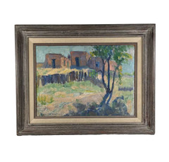 BLANCHE WHELAN SOUTHWEST PLEIN AIR TAOS MODERNIST ANTIQUE LANDSCAPE OIL PAINTING