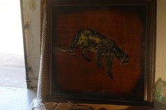 Original Rare JACK WHITE Gold Leaf „Echruseos“ Painting Huge 54″x54″ Signed