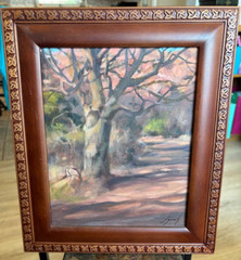 8×10 Original Oil Painting Margaret Aycock Quartz Mountain OK Framed Wood Frame