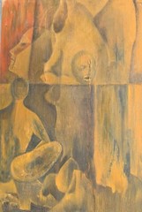 Dalia M (Mexicain , 20th Century) Fantastic Rare Surrealism Oil Painting