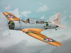 Raymond Waddey 2008 Painting on Canvas of US Navy Vought SB2U Vindicator 16″x20″