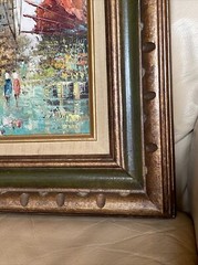 FRENCH IMPRESSIONIST L ALEXIS ARTIST FRANCE PARIS STREET SCENE FRAMED OIL CANVAS