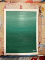 Laeknapes 12×9 Original Abstract Paper Museum Home Painting Artwork Lake Depths
