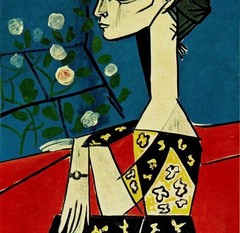 Pablo Picasso Signed Oil Painting on Canvas 16×24 in Modernism .